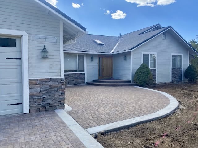 Front Entry Paver Driveway & Walkway — after