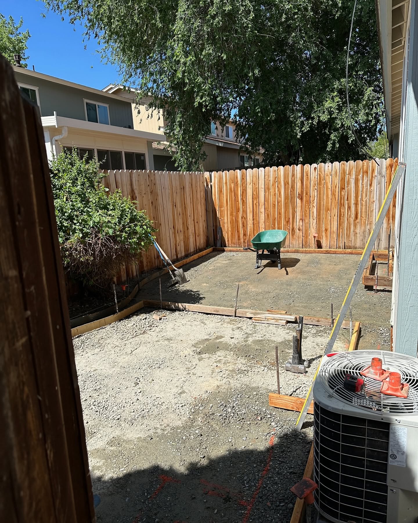 Backyard Turf & Concrete Patio — before